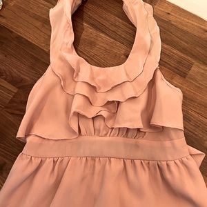 ANNABELLE LIGHT PINK RUFFLED HALTER DRESS SIZE SMALL